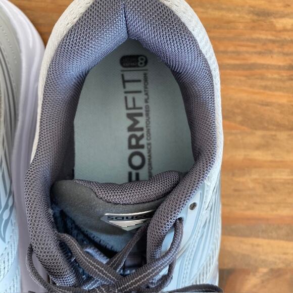 Saucony Echelon 8 Gray White Women's Running Shoes - Size 8.5 - Picture 4 of 8